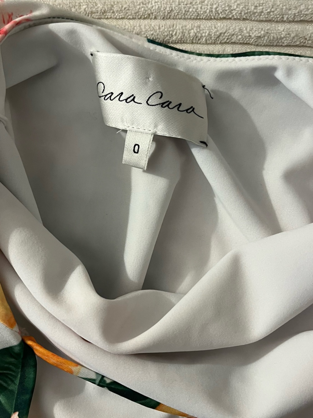 Cara Cara White One-Piece Swimsuit with Yellow & Green Oranges Citrus Print - Picture 2 of 5